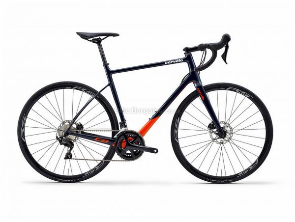 Cervelo C2 105 Carbon Road Bike 2020 61cm, Black, Red, Carbon Frame, Disc Brakes, 22 Speed, Men's, 105 Groupset, 700c Wheels, Double Chainring