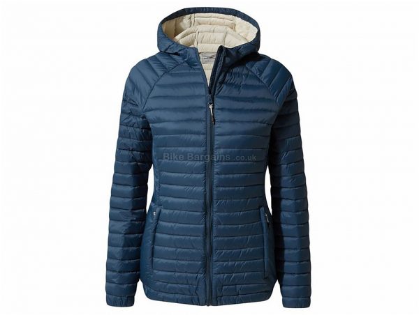 Craghoppers Ladies Venta Lite Hooded Jacket 8, Blue, Windproof, Water Resistant, 4 Pockets, Ladies, Long Sleeve, Polyester, Polyamide
