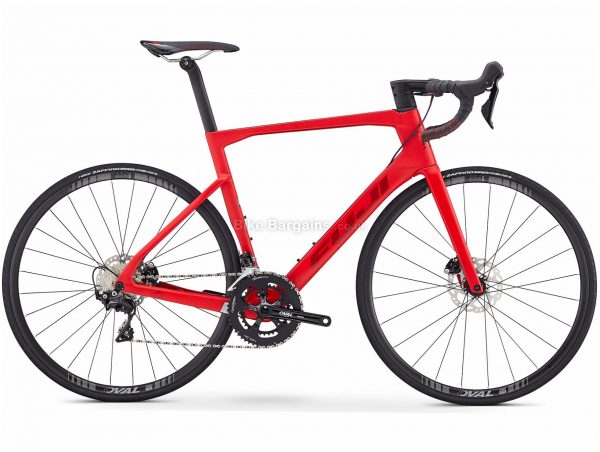 Fuji Transonic 2.5 Disc Road Bike 2020 49cm, Red, Carbon Frame, Disc Brakes, 22 Speed, Double Chainring, 700c Wheels