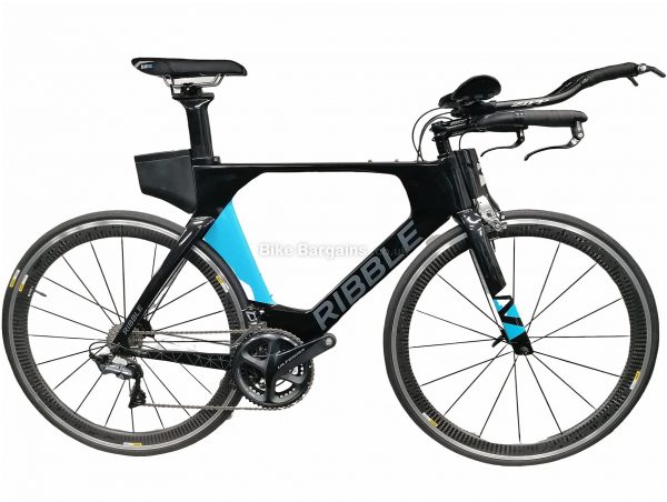 Ribble Ultra TT Ultegra Carbon Road Bike L, Black, Blue, Carbon Frame, 22 Speed, Caliper Brakes