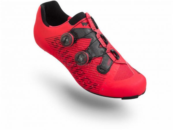 Suplest Edge3 Double BOA IP1 Road Shoes 47, Red, Black, Carbon Sole, weighs 240g, Boa Closure, Road Usage