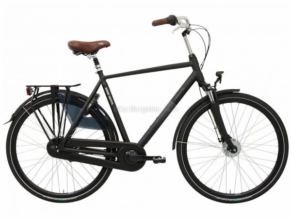 Van Tuyl Lunar N8 Extra Alloy City Bike 61cm, Black, Alloy Frame, 8 Speed, Front Suspension
