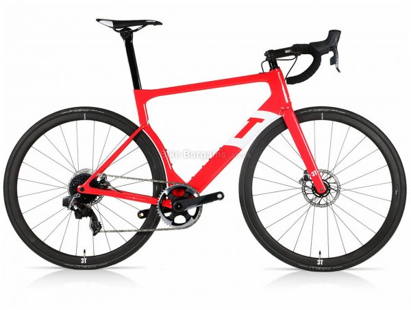 3T Strada Team Red eTap C35 Pro Aero Road Bike 2020 L, Red, Carbon Frame, 700c, Disc Brakes, 12 Speed