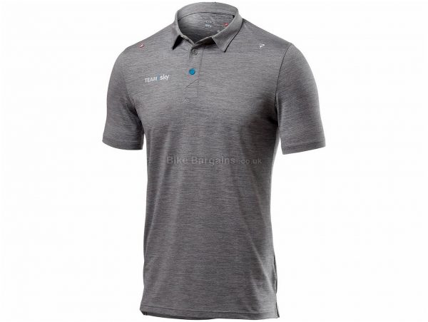 Castelli Team Sky Tech Pro Short Sleeve Polo Shirt XXL, Grey, Short Sleeve