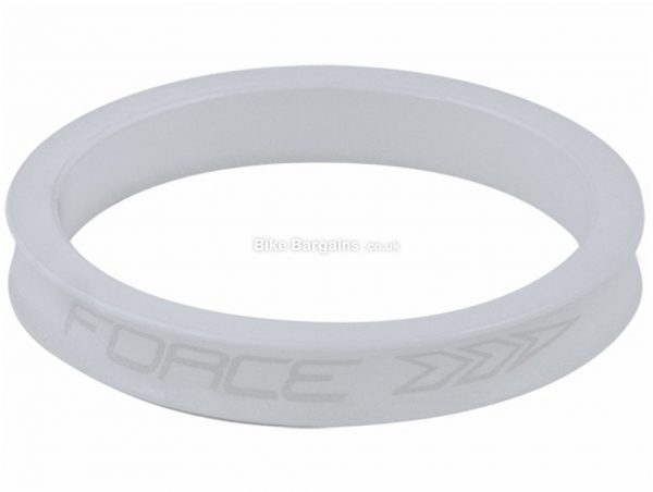 Force 1 1/8" Headset Spacers 5mm,10mm, White, Red, Alloy