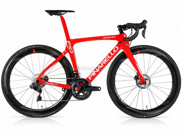 Pinarello Dogma F10 Disc Ultegra Di2 Limited Edition Carbon Road Bike 50cm, Red, Carbon Frame, Disc Brakes, 22 Speed, 700c Wheels, Double Chainring