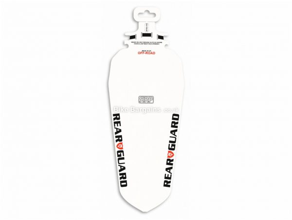 RapidRaceProducts Rearguard V2 Off Road MTB Rear Mudguard One Size, Rear, White, 33g