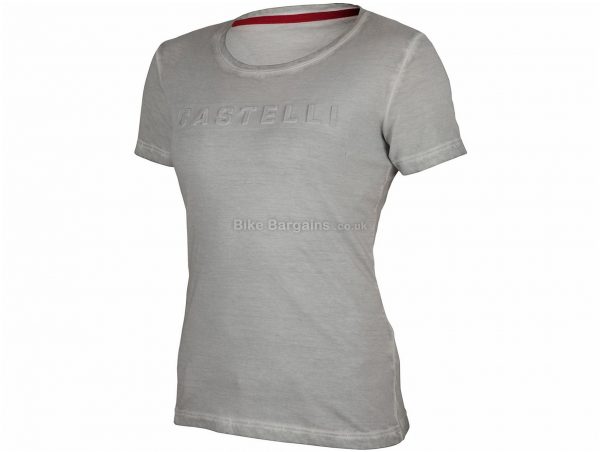 Castelli Ladies Bassorilievo T-Shirt XS,S,M,L,XL, Grey, Turquoise, Cotton, Short Sleeve