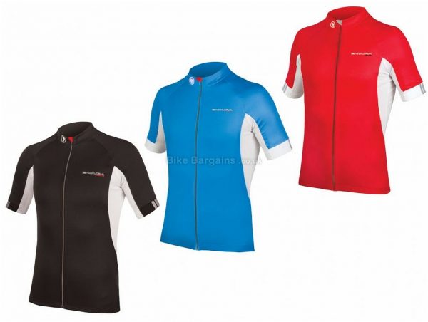 Endura FS260 Pro 3 Short Sleeve Jersey S, Red, Short Sleeve, Polyester