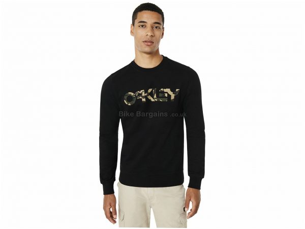 Oakley B1B Crew Neck Long Sleeve T-Shirt XXL - some are extra, Black, Men's, Long Sleeve, Cotton
