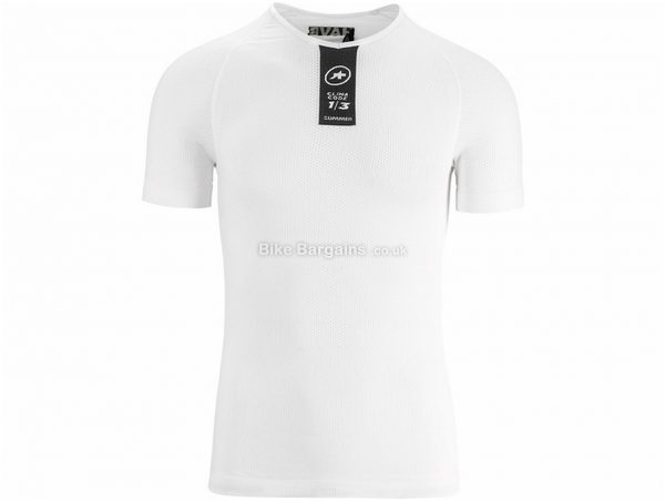 Assos Skinfoil Short Sleeve Base Layer L, White, Men's, Short Sleeve, Polyester, Elastane