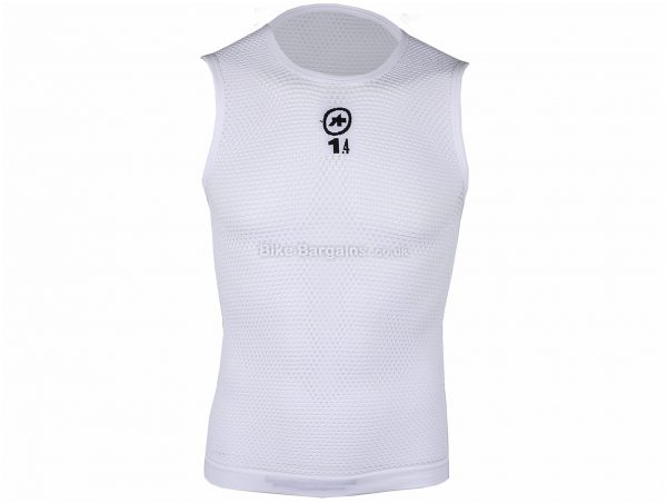 Assos Skinfoil Sleeveless Base Layer L, White, Men's, Sleeveless, Polyester, Elastane
