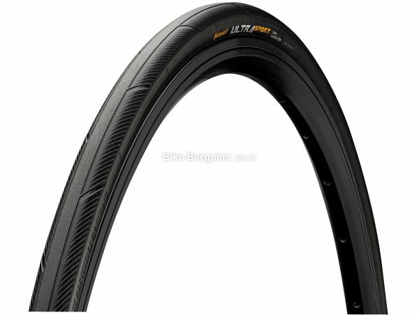 Continental Ultra Sport III Wire Road Tyre 700c, 23c, 25c, 28c, Black, 320g, Steel, Rubber