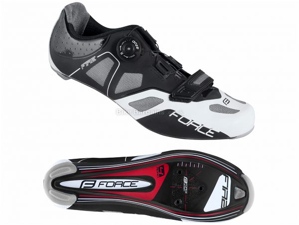 Force Fire Carbon Road Shoes 40, Black, White, Carbon Sole, Boa, Velcro