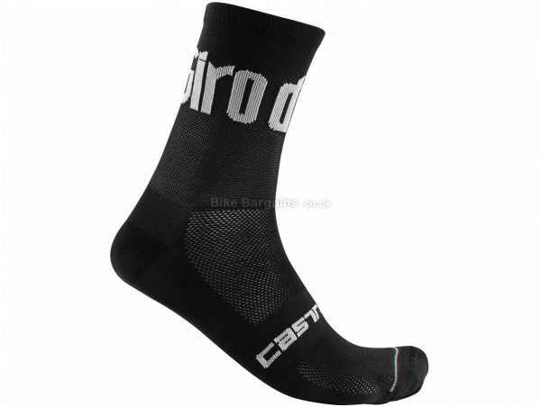 Castelli Giro 13 Socks S,M,L,XL,XXL, White, Black, Unisex, Polyester