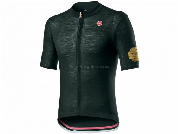 Castelli Giro Prosecco Short Sleeve Jersey XL, Black, Men's, Short Sleeve, Weighs 150g, Polyester, Elastane
