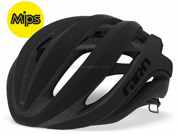 Giro Aether MIPS Road Helmet S,M,L - some are extra, Black, White, Silver, 269g, 11 Vents, Polycarbonate