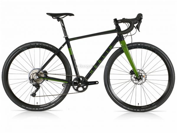 Merlin Malt G2X GRX Alloy Gravel Bike 2022 47cm,50cm,53cm,56cm,59cm, Black, Green, Alloy Frame, 11 Speed, Disc Brakes, Single Chainring