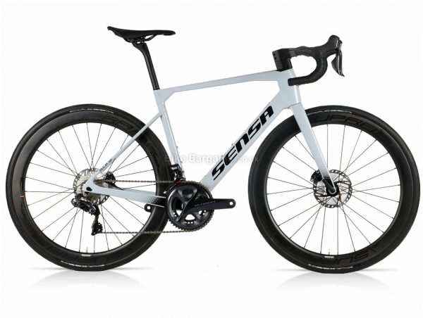 Sensa Giulia GF Ultegra Di2 Carbon Road Bike 2021 53cm, Grey, Black, Carbon Frame, 22 Speed, Disc Brakes, Double Chainring