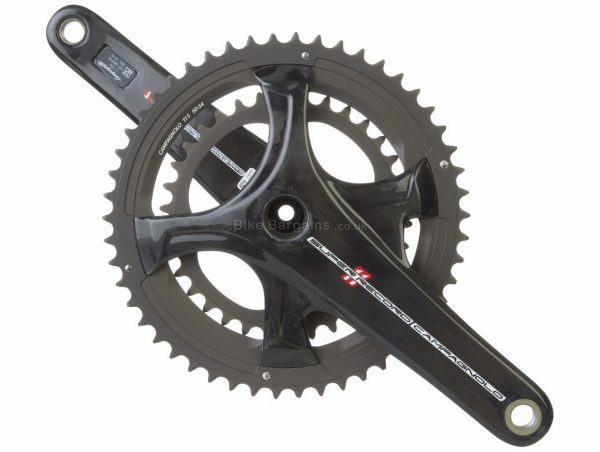 Campagnolo Super Record Ultra Torque 11 Speed Ti Carbon Chainset 175mm, Black, 11 Speed, Double Chainring, 11 Speed, Titanium, Carbon