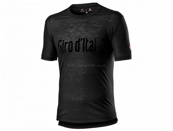 Castelli Giro Heritage T-Shirt M, Black, Short Sleeve, Wool, Polyester