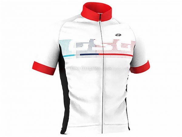 GSG Zoncolan Short Sleeve Jersey M, White, Red, Yellow, Short Sleeve, Polyester