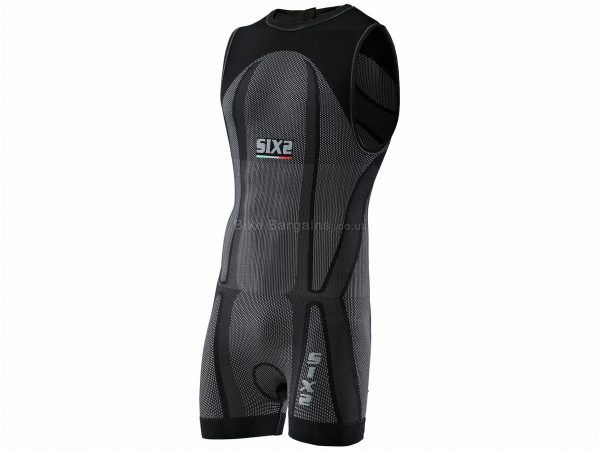 SIX2 BDT Tri Body Suit XL, Black, Sleeveless, Polyester, Elastane