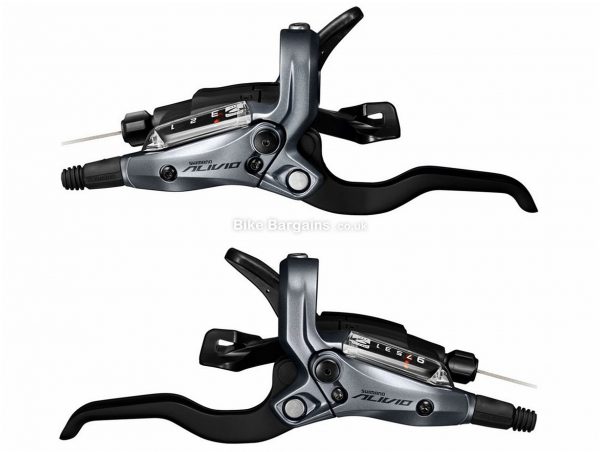 Shimano ST-M4050 Alivio 9 Speed Hydraulic Disc Shifters Brake Levers Grey, Front & Rear, Disc, 9 Speed, Alloy