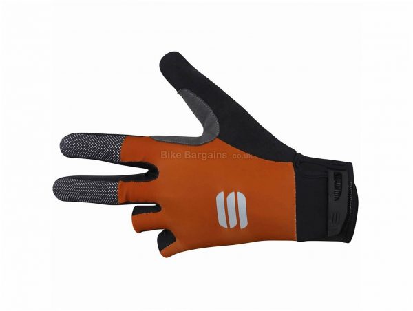 Sportful Giara Gloves L, Black, Orange, Men's, Full Finger, Polyester, Gel