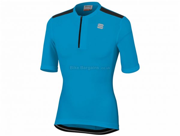 Sportful Giara Tee Short Sleeve Jersey L,XXL, Black, Blue, Green, Men's, Short Sleeve, Polyester, Elastane