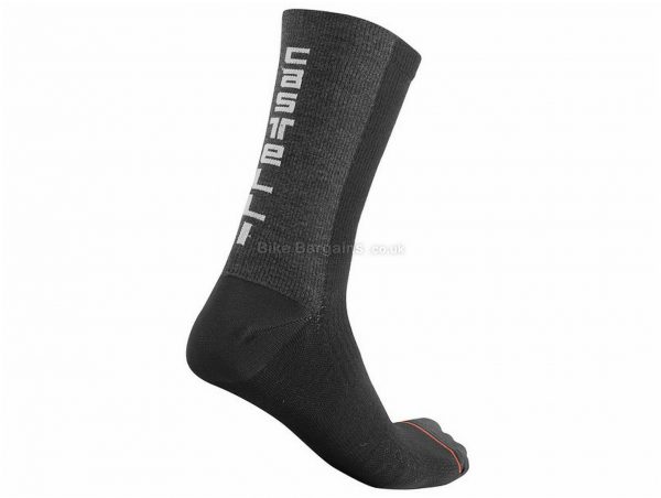 Castelli Bandito Wool 18 Socks S,M,L,XL,XXL, Black, Grey, Turquoise, Men's, Merino, Wool