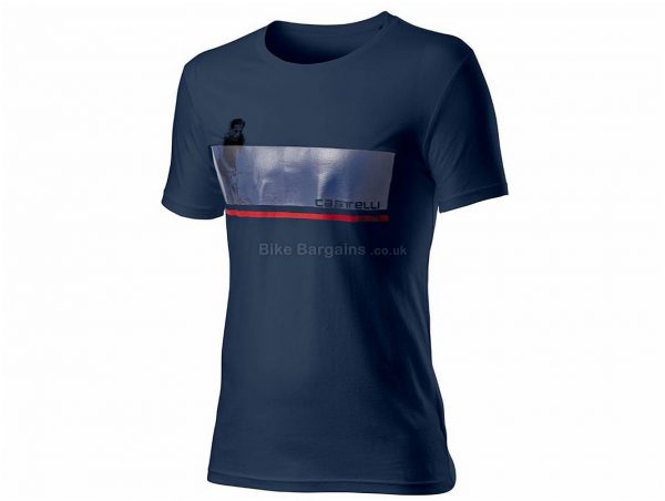 Castelli Fenomeno T-Shirt S,M,L,XL,XXL, Blue, White, Black, Men's, Short Sleeve, Cotton