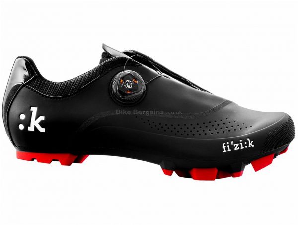 Fizik M4B MTB Shoes 41, Black, Red, 335g, Boa, Carbon