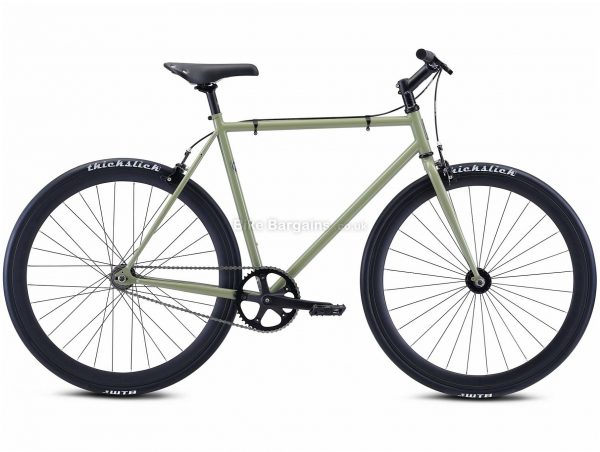 Fuji Declaration Steel Urban City Bike 2021 52cm, Green, Black, Steel Frame, Single Speed, Caliper Brakes, 700c Wheels, Single Chainring