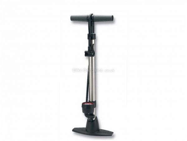 Jobsworth Super Lite Alloy Track Pump 500mm, 180mm, Black, Silver, Alloy