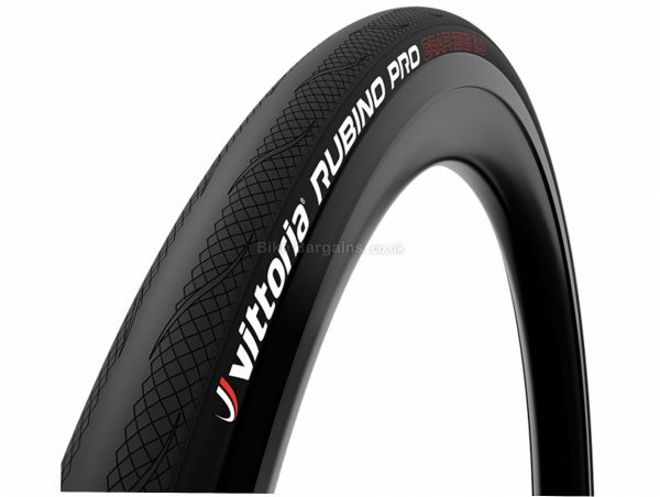 Vittoria Rubino Pro TLR G2.0 Folding Road Tyre 700c, 25c, Black, 248g, Rubber, Kevlar