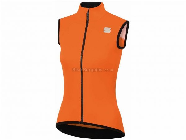 Sportful Fiandre Light NoRain Ladies Gilet S, Orange, Ladies, Sleeveless, Polyester, Elastane