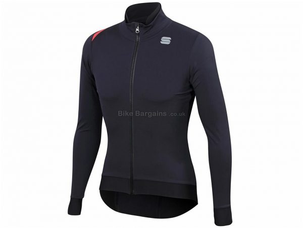 Sportful Fiandre Pro Medium Jacket L, Black, Grey, Red, Orange, Men's, Long Sleeve, 240g, Polyester, Elastane