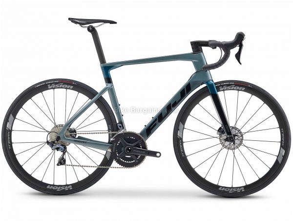 Fuji Transonic 2.1 Carbon Road Bike 2021 52cm, Green, Black, Carbon Frame, 22 Speed, 700c Wheels, Disc Brakes, Ultegra Drivetrain, Double Chainring