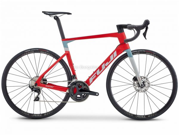 Fuji Transonic 2.3 Carbon Road Bike 2021 52cm, Red, Grey, White, Carbon Frame, 22 Speed, 700c Wheels, Disc Brakes, 105 Drivetrain, Double Chainring