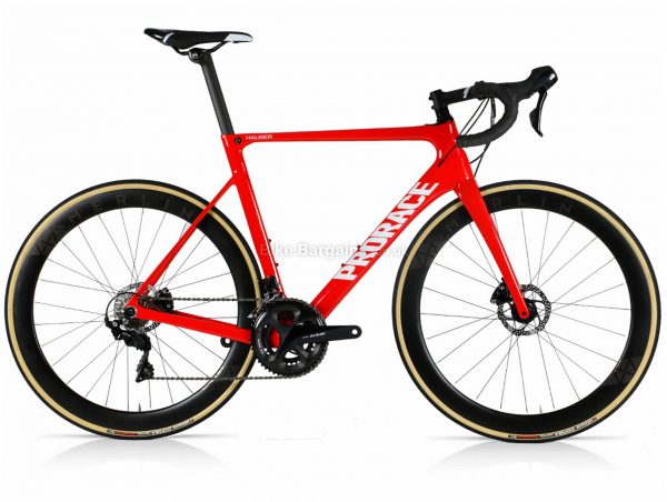 Prorace Hauser Disc 105 CDR Carbon Road Bike XL, Red, Carbon Frame, Men's, 700c wheels, 105 Groupset, Disc Brakes, 22 Speed, Double Chainring