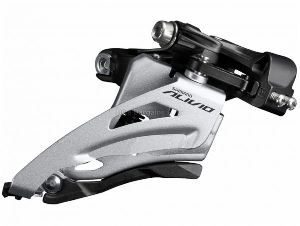 Shimano Alivio M3120 Double 9 Speed Front Derailleur 34.9mm, Double Chainring, 9 Speed, Black, Silver, Alloy, Front Mech