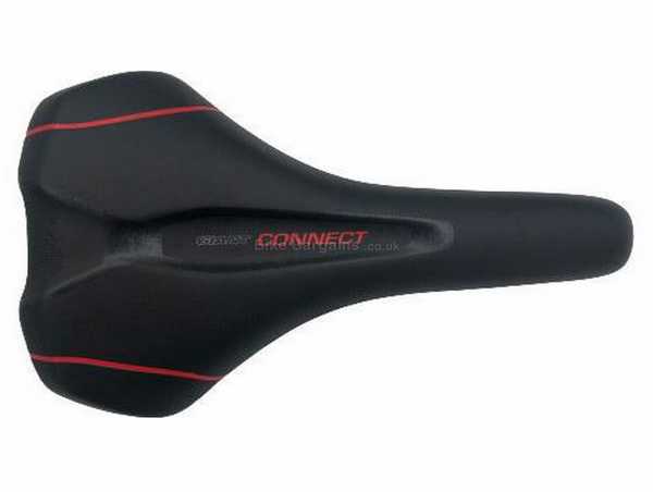 Giant Connect Upright Saddle 308g, 270mm, 150mm, Black, Blue, Green, Red, Yellow, Men's, Steel Rails, Road / MTB