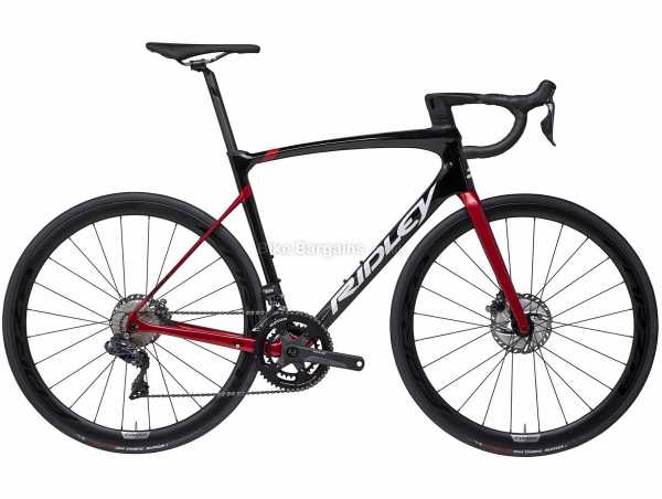 Ridley Fenix SLiC Ultegra Carbon Road Bike 2021 L, Black, Red, Carbon Frame, 22 Speed, Ultegra Drivetrain, 700c Wheels, Disc Brakes