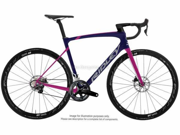 Ridley Liz SLiC Ultegra Ladies Carbon Road Bike 2021 L, Purple, Pink, Carbon Frame, 22 Speed, Ultegra Drivetrain, 700c Wheels, Disc Brakes