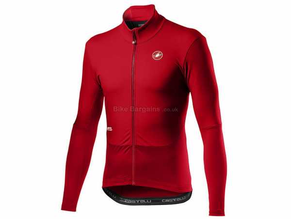 Castelli Nano Mid Wind Long Sleeve Jersey 2020 XS, Red, Blue, Black, Long Sleeve, Zip, Windproof, 3 rear pockets, Men's, 328g