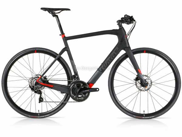 Wilier Cento 1 Hybrid 105 NDR28 Flat Bar Carbon Road Electric Bike 2021 XL, Black, Red, Carbon Frame, 700c Wheels, 105 22 Speed, Disc Brakes, Double Chainring