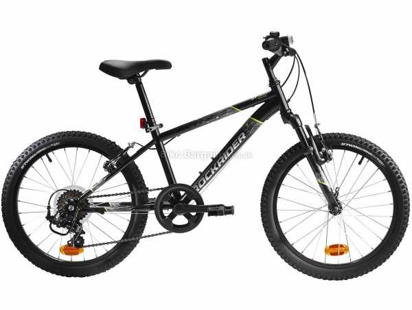 B'Twin Rockrider ST 500 20" 6-9 Steel Kids Mountain Bike M, Black, Steel Frame, 20" Wheels, 6 Speed, Caliper Brakes, 12.4kg