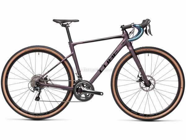Cube Nuroad WS Ladies Alloy Road Bike 2021 56cm, Purple, Black, Alloy Frame, 700c Wheels, Tiagra 20 Speed, Disc Brakes, Double Chainring, 10.5kg