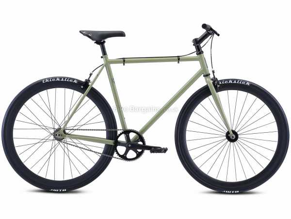 Fuji Declaration Steel City Bike 2022 52cm, Green, Black, Steel Frame, 700c Wheels, Single Speed, Caliper Brakes, Single Chainring
